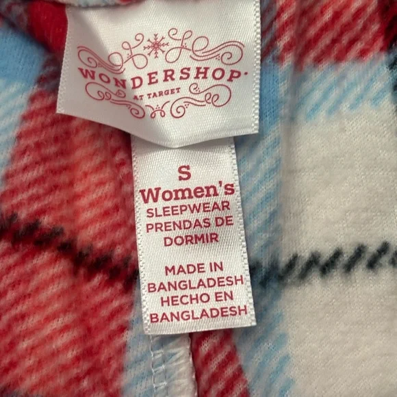 Wondershop Women’s Red Blue and White Plaid Pajama Pants Small NWT - Picture 5 of 6